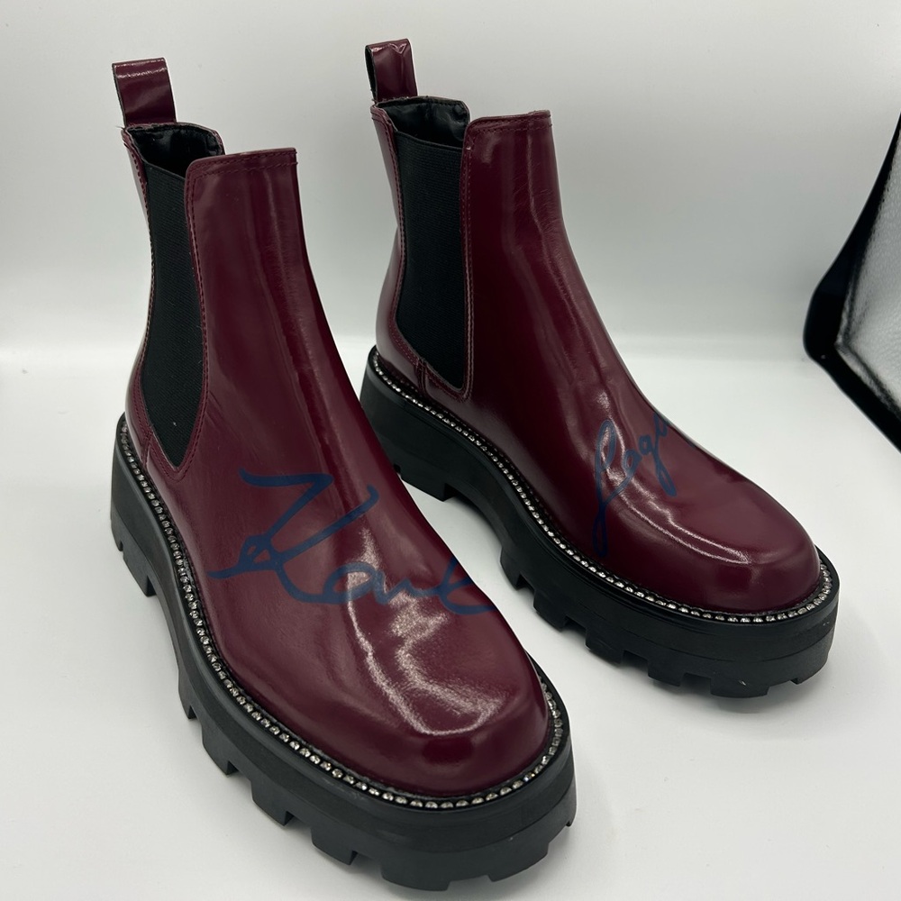 Karl Lagerfeld Paris Mayde Rhinestone Chelsea Boots - Sz. 6.5